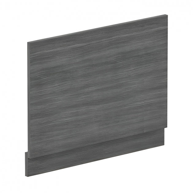 Crawford Straight Bath End Panel and Plinth 560mm H x 730mm W - Anthracite Woodgrain