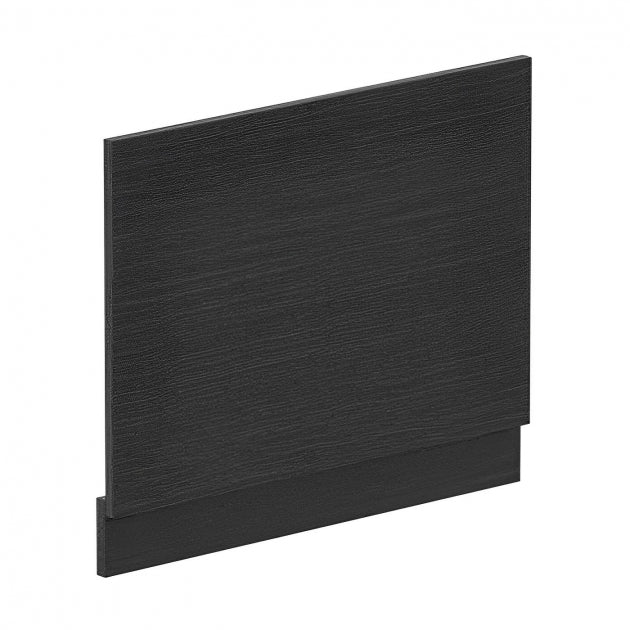 Straight Bath End Panel and Plinth 560mm H x 680mm W - Charcoal Black