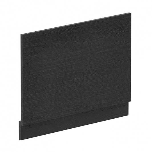 Crawford Straight Bath End Panel and Plinth 560mm H x 730mm W - Charcoal Black