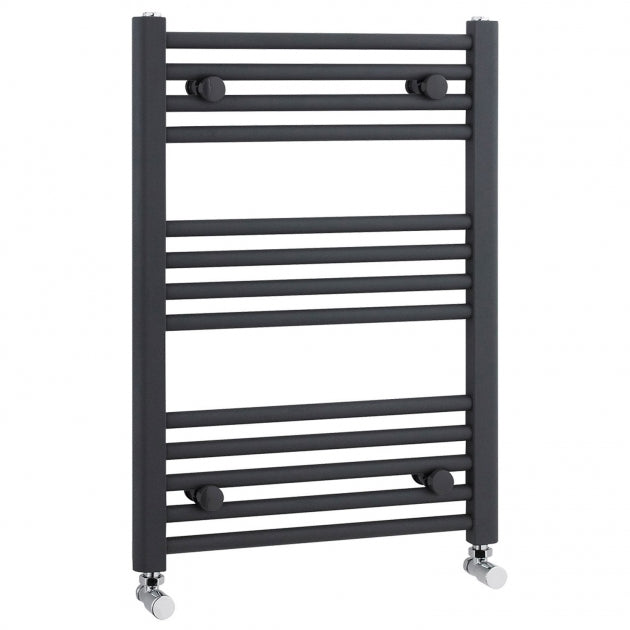 Crawford Straight Heated Towel Rail 700mm H x 500mm W - Anthracite