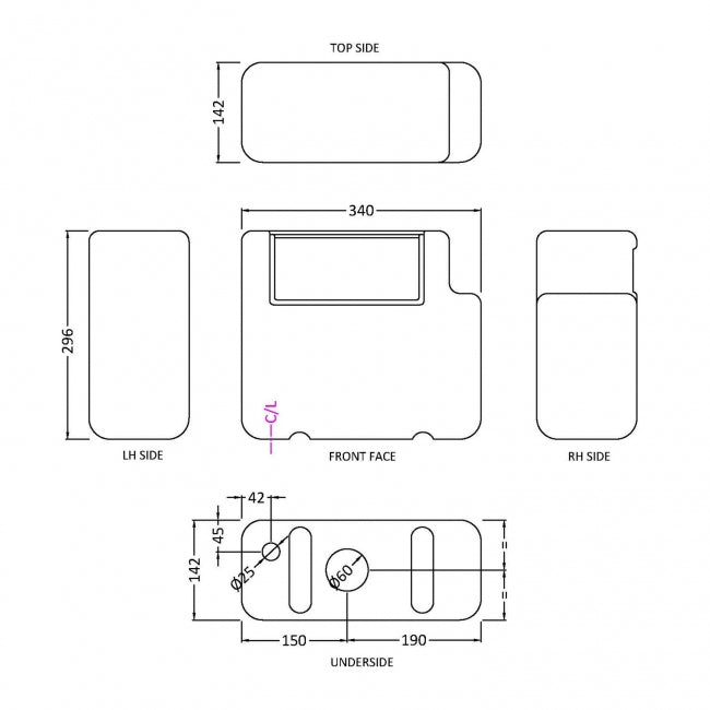 Universal Access Dual Flush Concealed Cistern