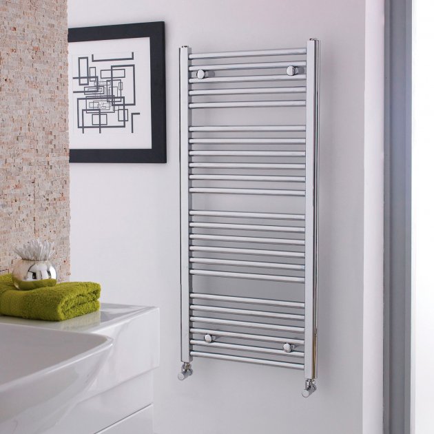 Crawford Curved Ladder Towel Rail 1100mm H x 500mm W - Chrome