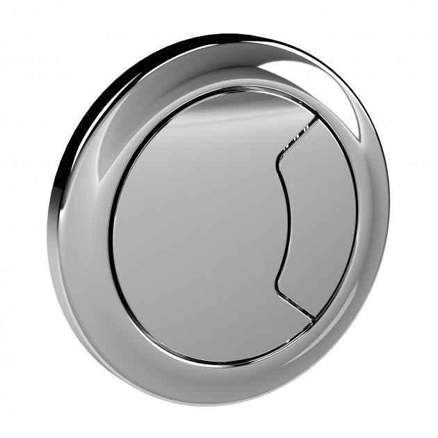 Crawford Universal Access Pneumatic Dual Flush Toilet Concealed Cistern with Chrome Round Flush Plate