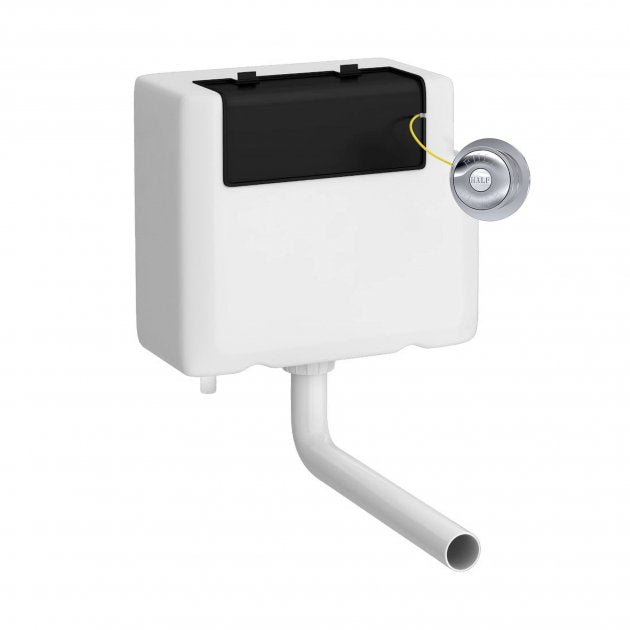 Crawford Universal Access Concealed Toilet Cistern with Traditional Chrome Flush Plate