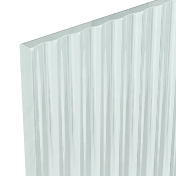 800mm Fluted Wetroom Screen with Support Bar