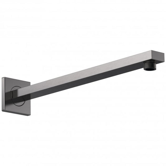 Crawford Windon Rectangular Wall Mounted Shower Arm 410mm Length - Brushed Pewter