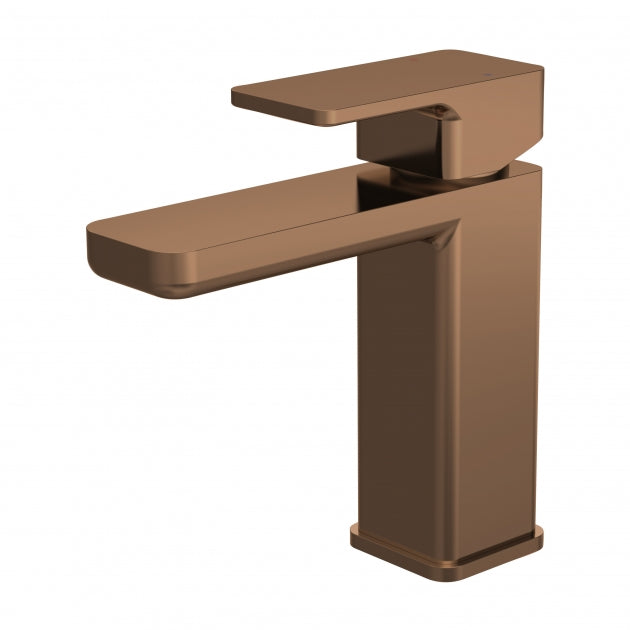 Crawford Windon Mono Basin Mixer Tap with Push Button Waste - Brushed Bronze