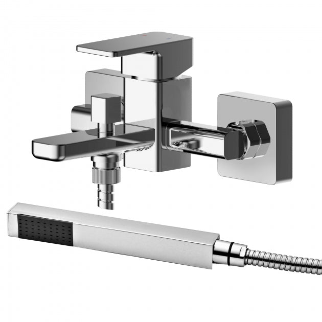 Crawford Windon Wall Mounted Bath Shower Mixer Tap with Shower Kit