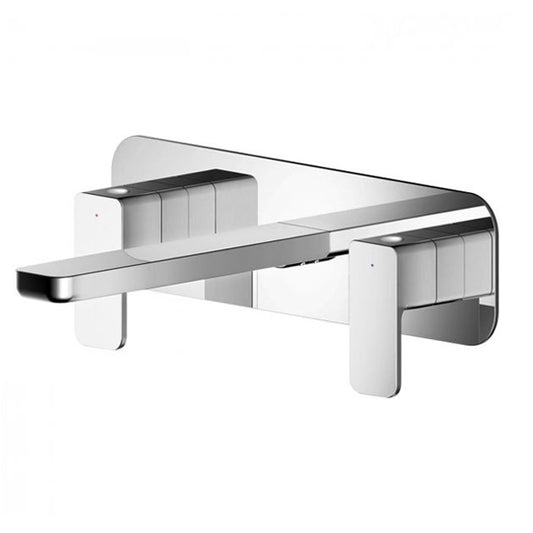 Crawford Windon 3-Hole Wall Mounted Basin Mixer Tap with Plate