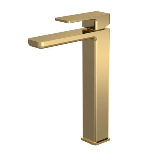 Crawford Windon Tall Mono Basin Mixer Tap - Brushed Brass