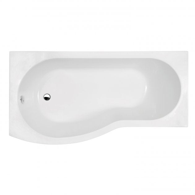 Crawford B-Shaped Shower Bath 1500mm x 735mm/900mm - Left Handed (inc Leg Set)