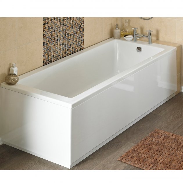 Crawford MDF Bath Front Panel and Plinth 560mm H x 1600mm W - Gloss White