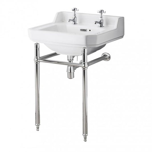 Crawford Carlton Basin with Washstand 560mm Wide - 2 Tap Hole