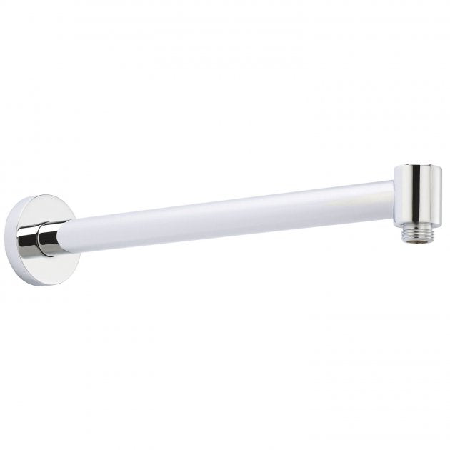 Crawford Contemporary Wall Mounted Shower Arm 328mm Length - Chrome