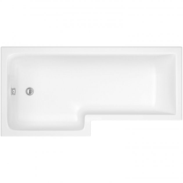 Crawford Square L-Shaped Shower Bath 1500mm x 700mm/850mm - Left Handed (inc Leg Set)