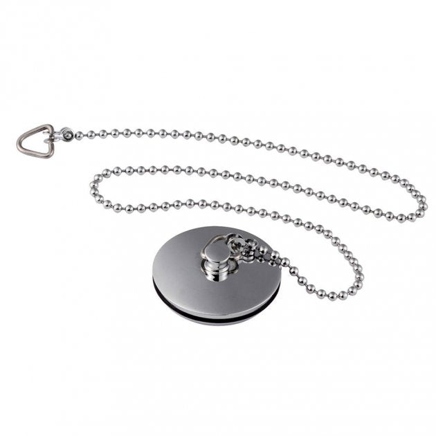 Crawford Luxury Bath Plug with Ball Chain - Chrome