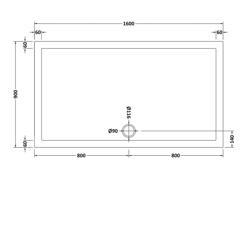 Bath Replacement Shower Tray 1700 x 700mm