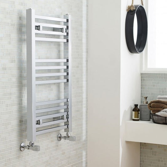 Crawford Straight Ladder Towel Rail 700mm H x 500mm W - Chrome