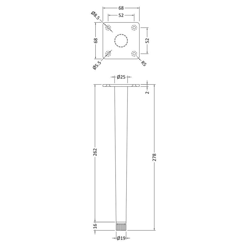 Wall Hung Vanity Decorative Leg Set